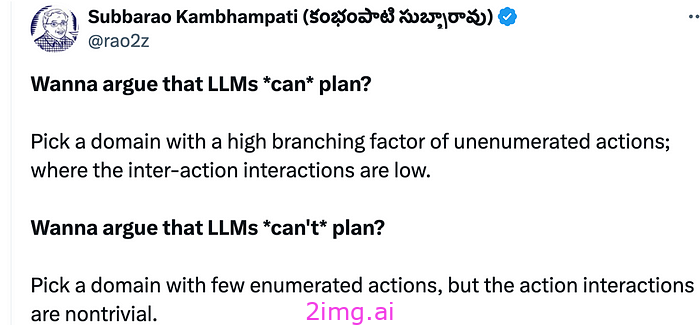 LLM仍然缺乏规划和推理能力